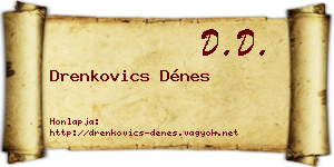 Drenkovics Dénes névjegykártya