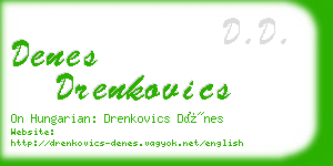 denes drenkovics business card